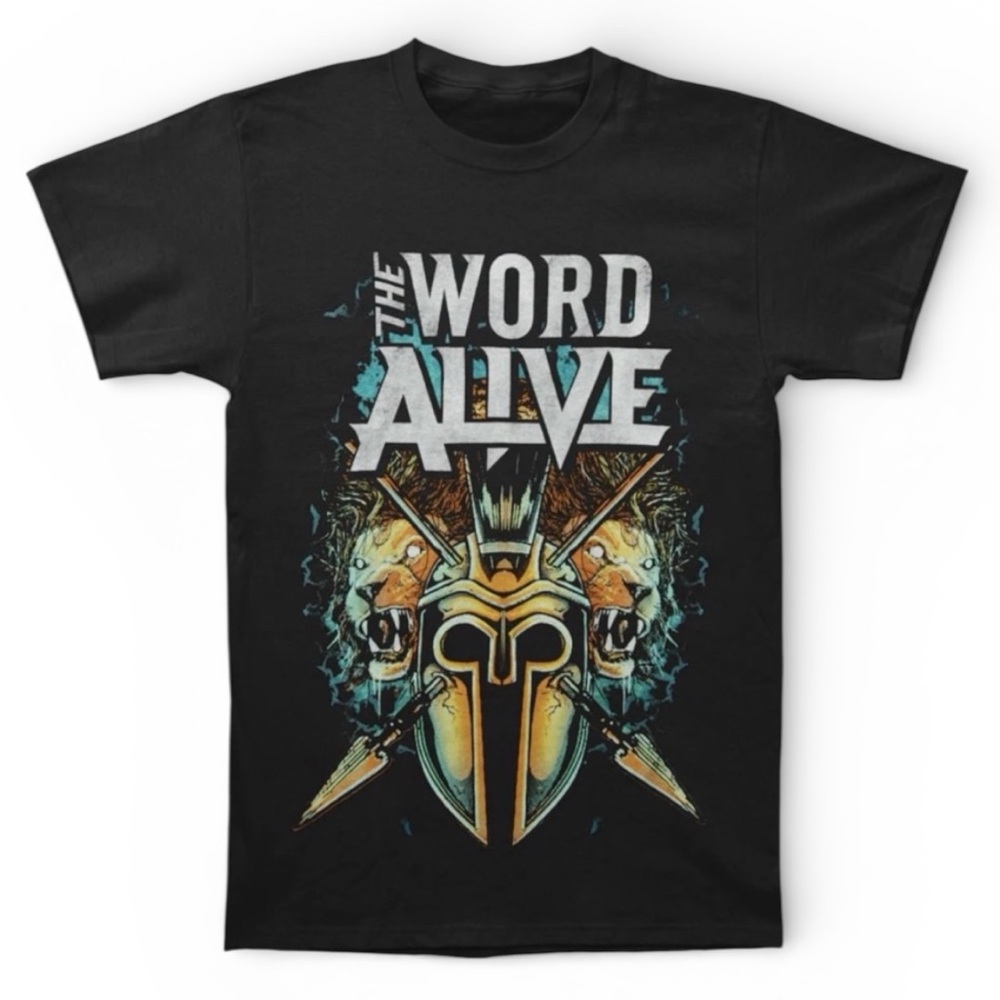 The Word Alive Band Tee XXL Unisex Black Graphic Metalcore Shirt NWT